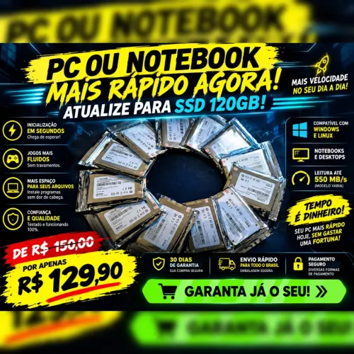 SSD 120GB COM GARANTIA DE 30 DIAS