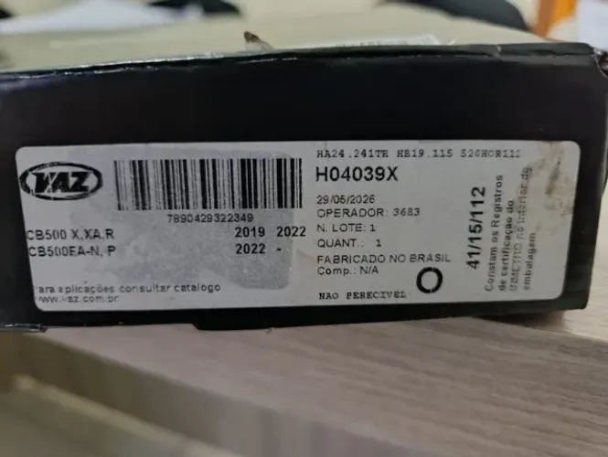 RELACAO CB 500X 2019/2022 E CB 500F2022