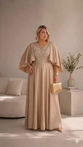 Vestido mãe de noiva/noivo/madrinha dourado claro tam 46