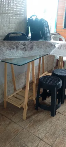 Vendo mesa chapa de vidro completa