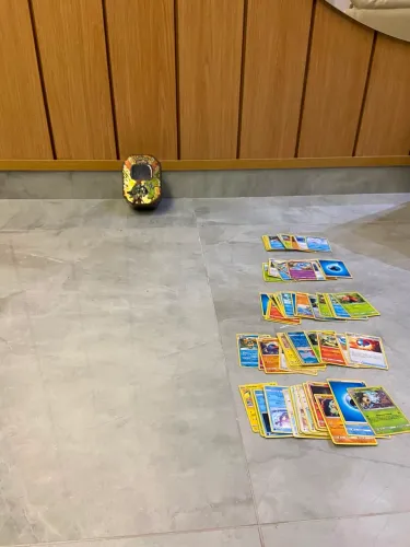 253 cartas pokemon na lata