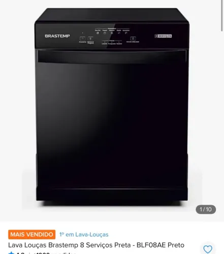 Lava louças Brastemp 8 SERVIÇOS NOVA COM NOTA FISCAL