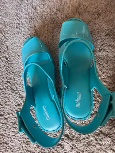 melissa mule iii azul plataforma - tamanho 38 (perfeito estado)