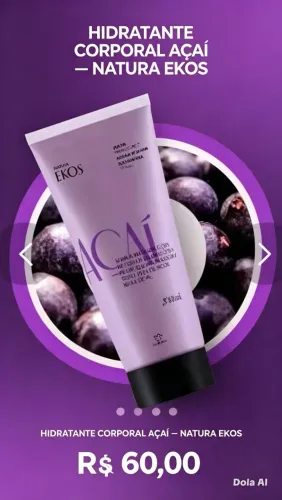 HIDRATANTE CORPORAL EKOS AÇAÍ 200 ML