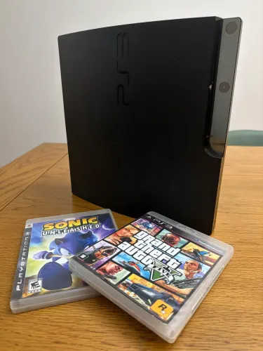 Ps3 500gb funcionando com 2 jogos e sem controle!