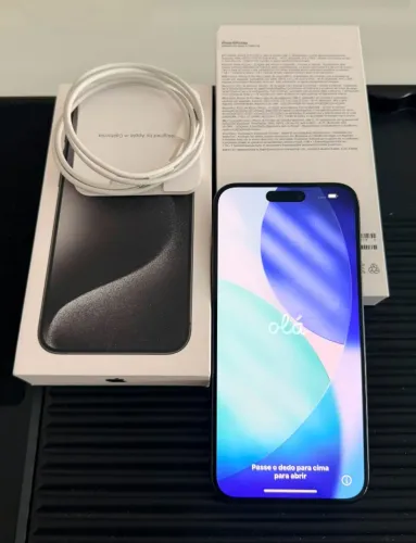IPHONE 15 PRO MAX / 256 / CAIXA E CABO ORIGINAIS - ACEITO TROCA + VOLTA.