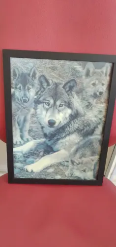 quadro infantil de cachorro 3D em perfeito estado