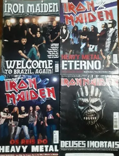 Revista posters Iron Maiden- Lote 4 peças