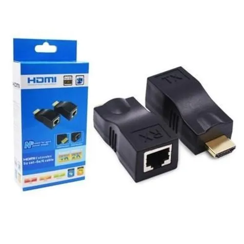 Extensor adaptador hdmi rj45 pc monitor tv led