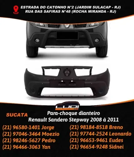 Para-choque dianteiro Renault Sandero Stepway 2008 à 2011
