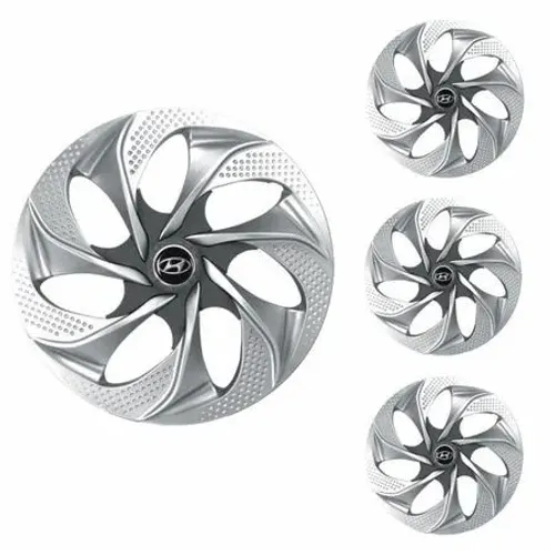 Jogo 4 Peças - Calota Aro 14 Evolution Silver Graphite 4x100/108 - Elitte