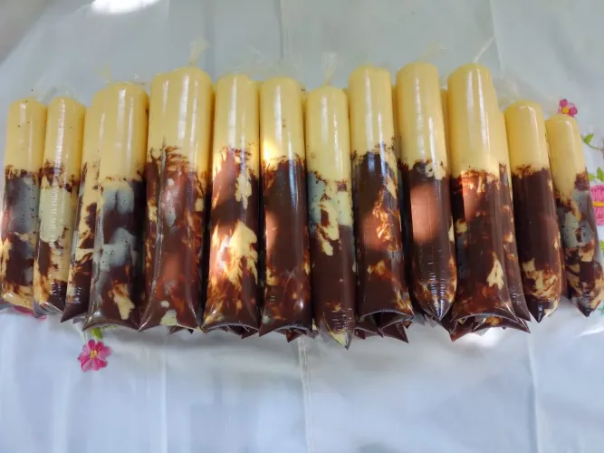 Dindin gourmet com chocolate R$2,50 (Para revendedores)