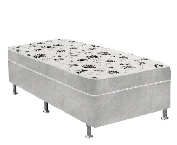 Cama Box Conjugada Solteiro Mola Ensacada 55x88x188