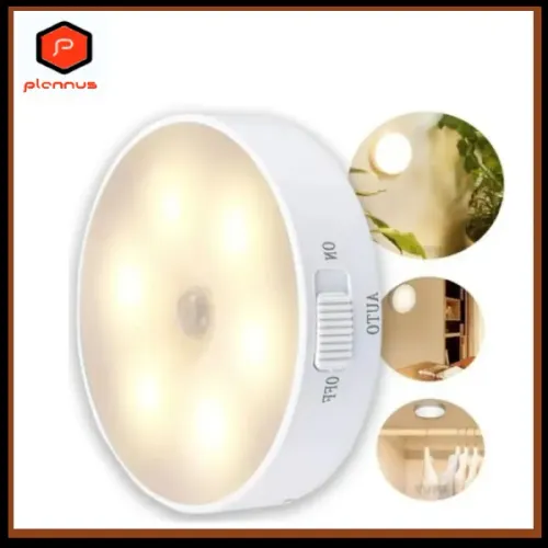 Lâmpada Luminária Led Sem Fio Com Sensor de Presença Recarregável Usb Spot de Luz z769