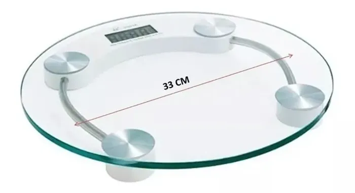 Balança Vidro Cap 180kg 33cmx3cm Crs-5500 Crs-5550 Banheiro Redonda