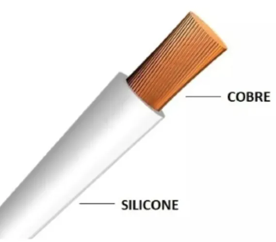 50m Cabo silicone 2.5mm p/ Alta Temperatura 200? 750v.