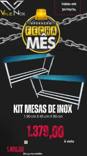 Mesa de aço inox