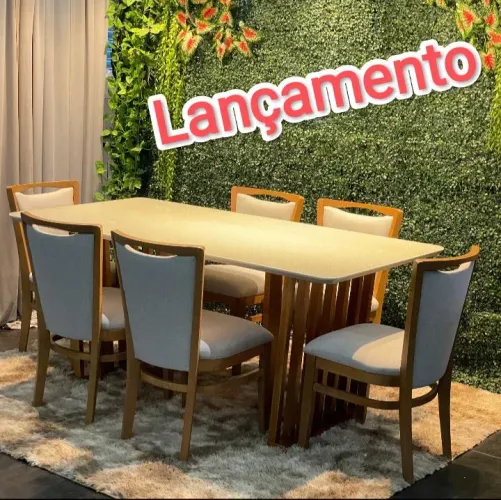 Mesa de Jantar 6 Cadeiras -atlanta luxo 