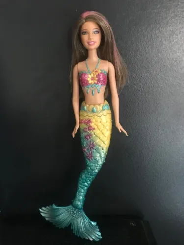 Boneca Barbie Sereia Mattel Green Mermaid Color Change Hair Doll 
