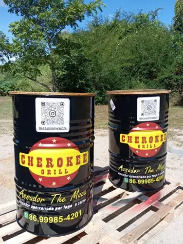 Tambor decorativo ? , com tampa de madeira , preço por unidade 340R$