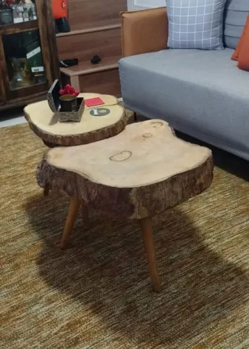 Mesa de centro em madeira ?