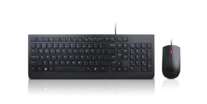 Kit Teclado e Mouse Lenovo com Fio (USB Essentials) Novo - Lacrado