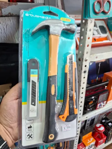 Kit de Ferramentas StarMega: Martelo, Estilete e Lâminas