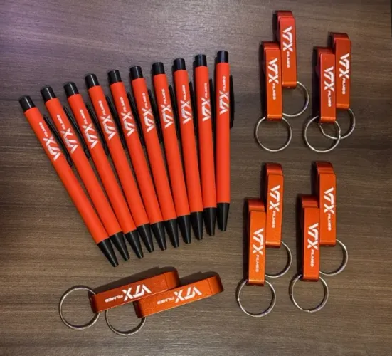 kit 10 canetas e chaveiro abridor Personalizado