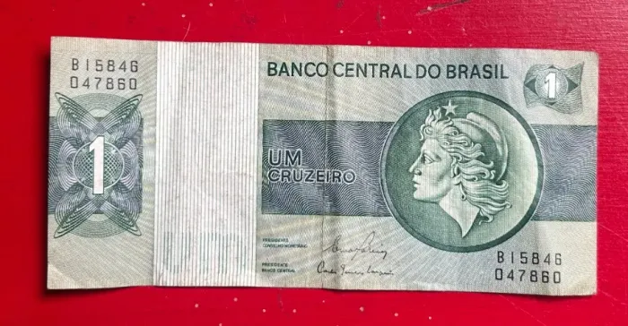 édula antiga de 1 Cruzeiro (Banco Central do Brasil) ? Série 1970