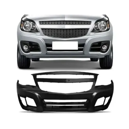 Parachoque Chevrolet Montana 2011 à 2021 - CS Preto Liso - Furo Farol Auxiliar - Loma