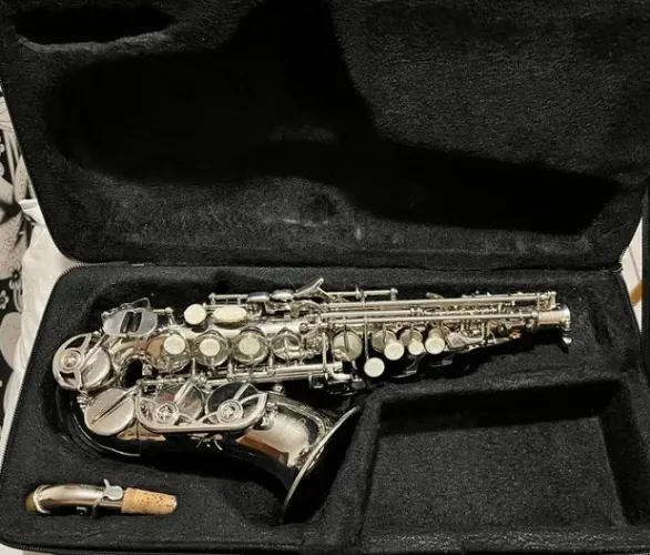 Sax Soprano Curvo Prata Jahnke