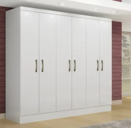 Guarda-Roupa 100% MDF 6 Portas 2 Gavetas DIVIDIMOS EM ATÉ 10X SEM JUROS