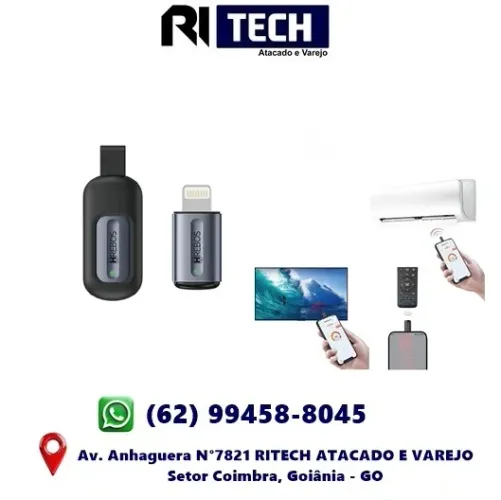 Adaptador Infra Vermelho Smart IR Blaster Lighnint Controle Remoto Universal  Ar Condicio