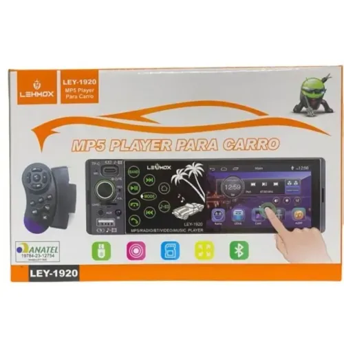 Som Automotivo Mp5 Bluetooth Rádio Fm Tela 4 Controle Usb 4.1in 1 Din