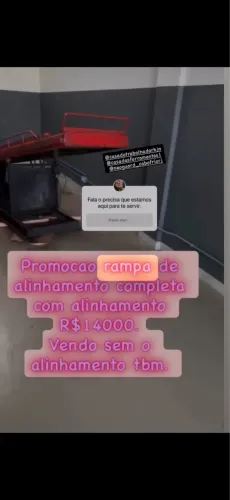 Rampa pneumatica para alinhamento