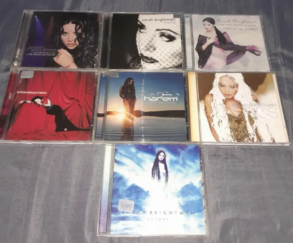 Lote 7 cds e dvd sarah brightman-leia