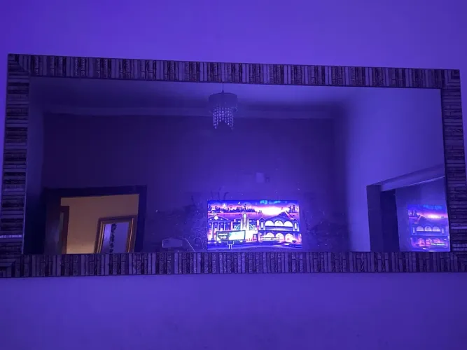 Espelho Lindíssimo decorativo moldura estilo madre pérola  