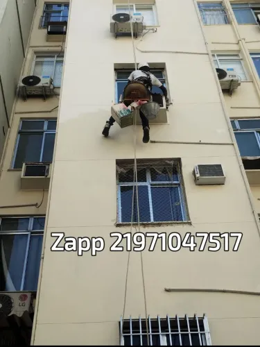 Pintor prédio cadeirinha suspensa 