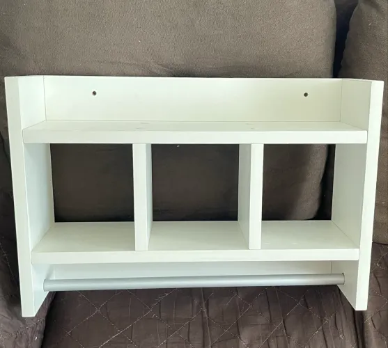 Nicho para Banheiro com Porta Toalha e Papel  - 100% MDF BRANCO
