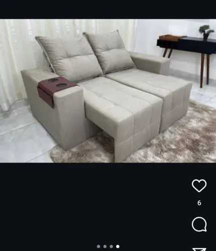 Sofá retrátil de 3 lugares
