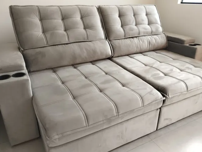 Sofá super confortável resistente com molas ensacadas