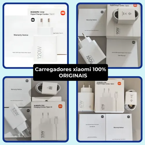 CARREGADORES ORIGINAIS XIAOMI PRONTA ENTREGa