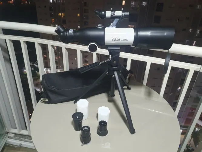 Telescópio Jiehe 350/60 - Para Observação Astronômica