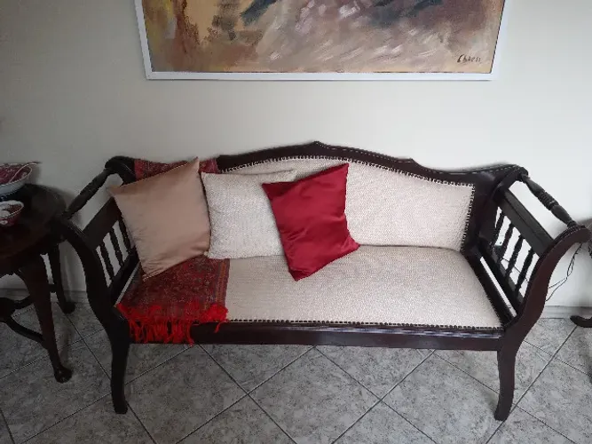 sofá namoradeira colonial antigo