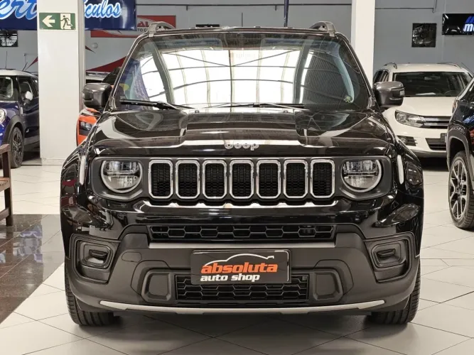 JEEP RENEGADE LONGITUDE 1.3 TURBO T270 FLEX AUTOMÁTICO - 2024 - PRETO DISPONÍVEL NA BERTI