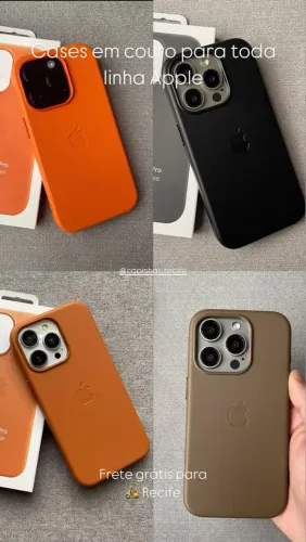 Capas de Couro para iPhone 16, 16 pro, 16 pro max