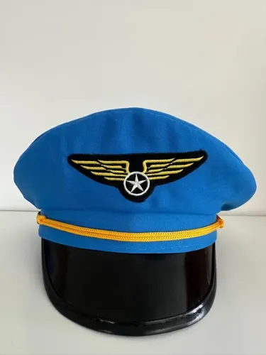 Carnaval Boné de piloto azul com estrela - Novo