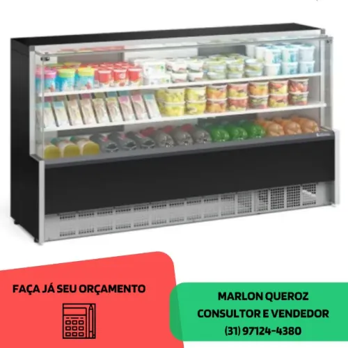 Balcão Refrigerado 2 Placas 1,75M Gelopar Preto