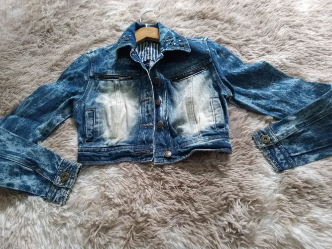 Jaqueta feminina jeans Tam P