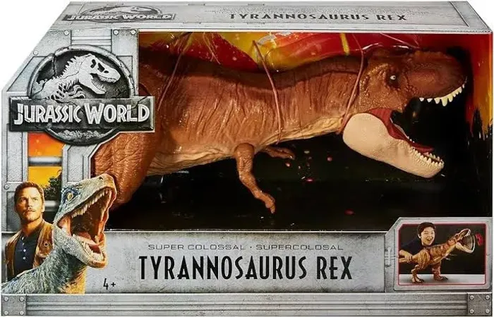 Dinossauro T.Rex Super Colossal Jurassic World -Gigante Mattel 1 metro